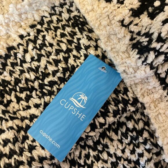 Cupshe Black and White Knit Mini Dress - Picture 10 of 12